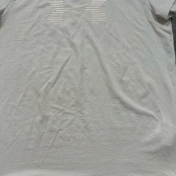 Under Armour HeatGear Loose Fit Workout Tee Big Logo Womens Size Large - Picture 2 of 16